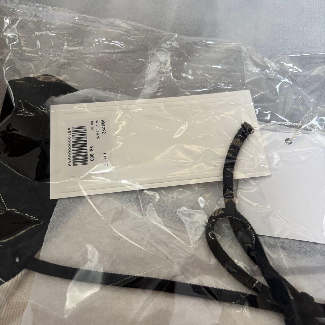 【新品未開封】andmary Alma ribbon tops black