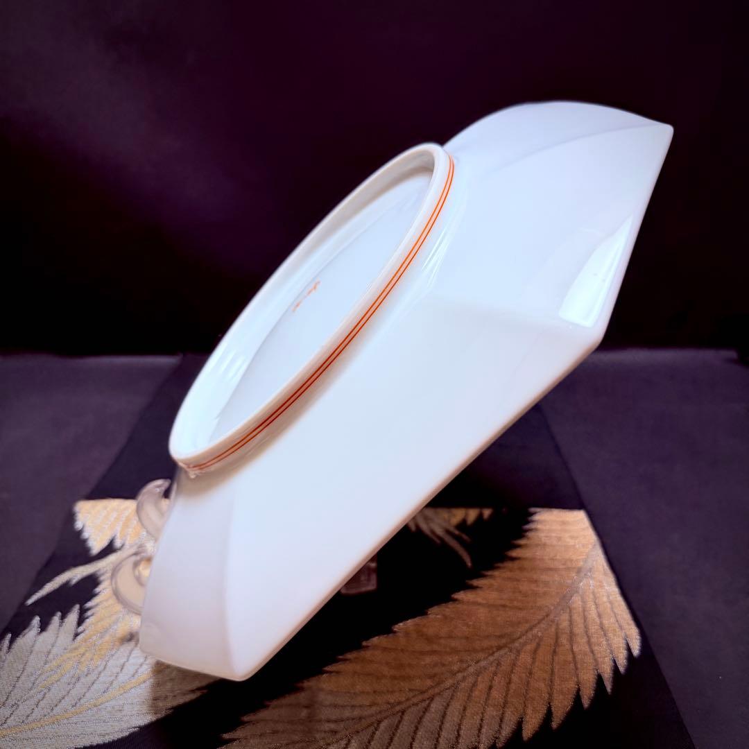 未使用　有田焼　深川製磁　花見おどリ　和食器　桜　女人図　祝い皿　飾り皿　1客