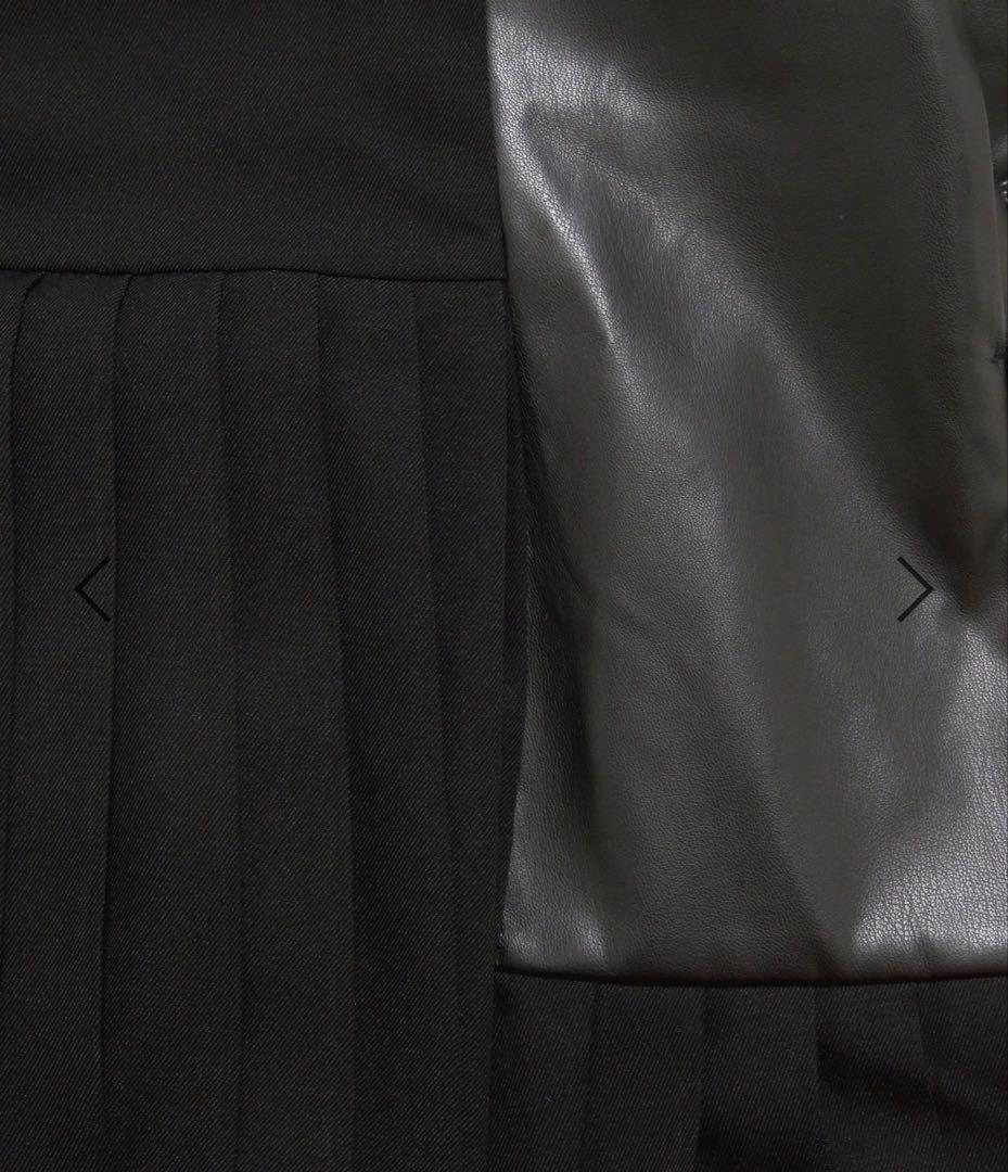 hare ハレ　ブラック　レザー長袖ワンピース