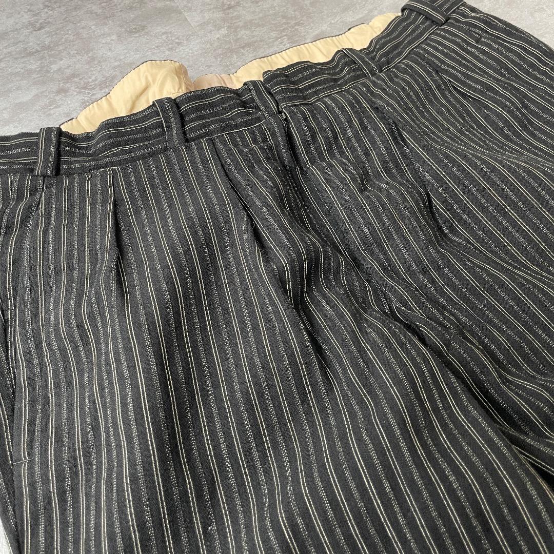 40-50s フレンチワーク ストライプ ブラック ファーマーズ W31