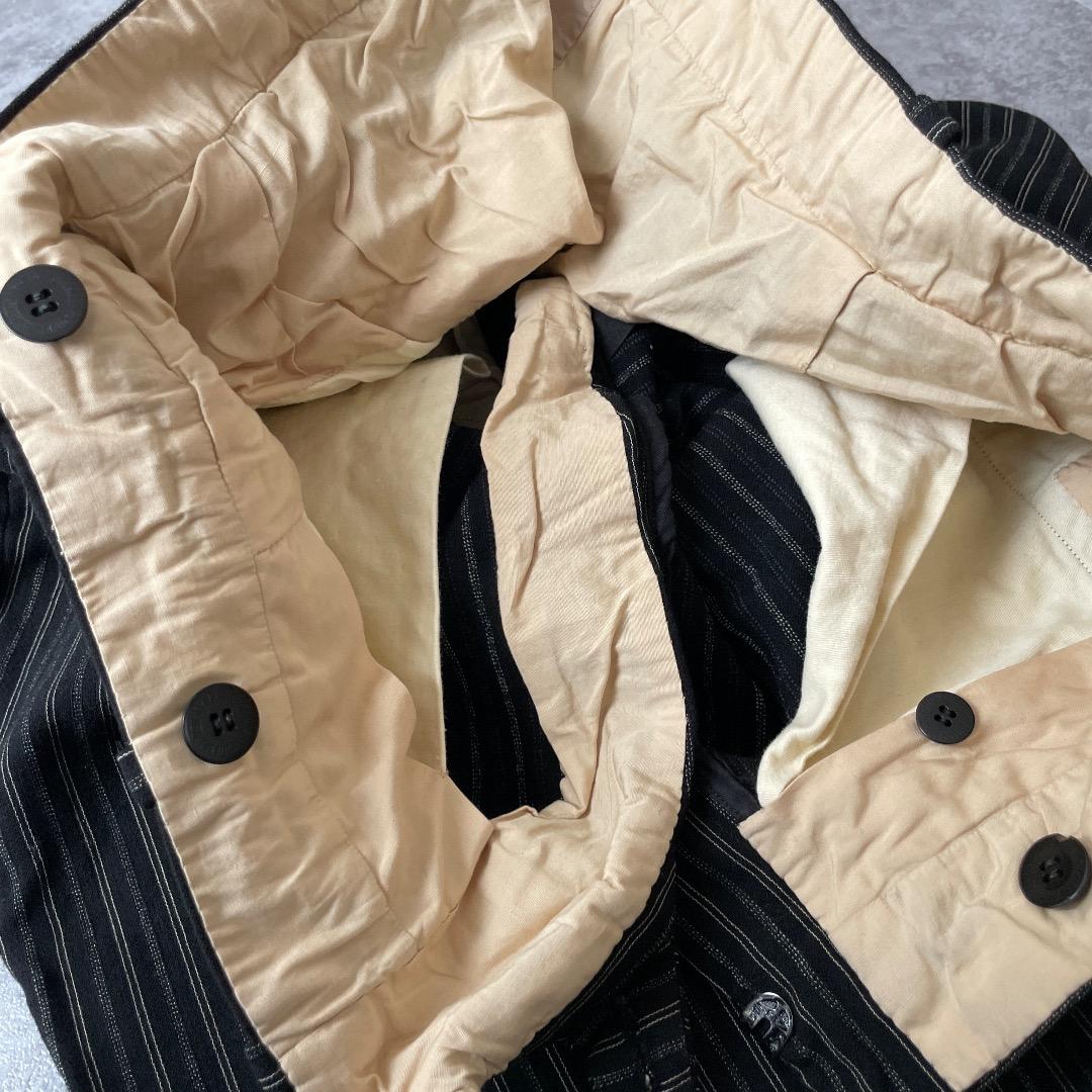 40-50s フレンチワーク ストライプ ブラック ファーマーズ W31