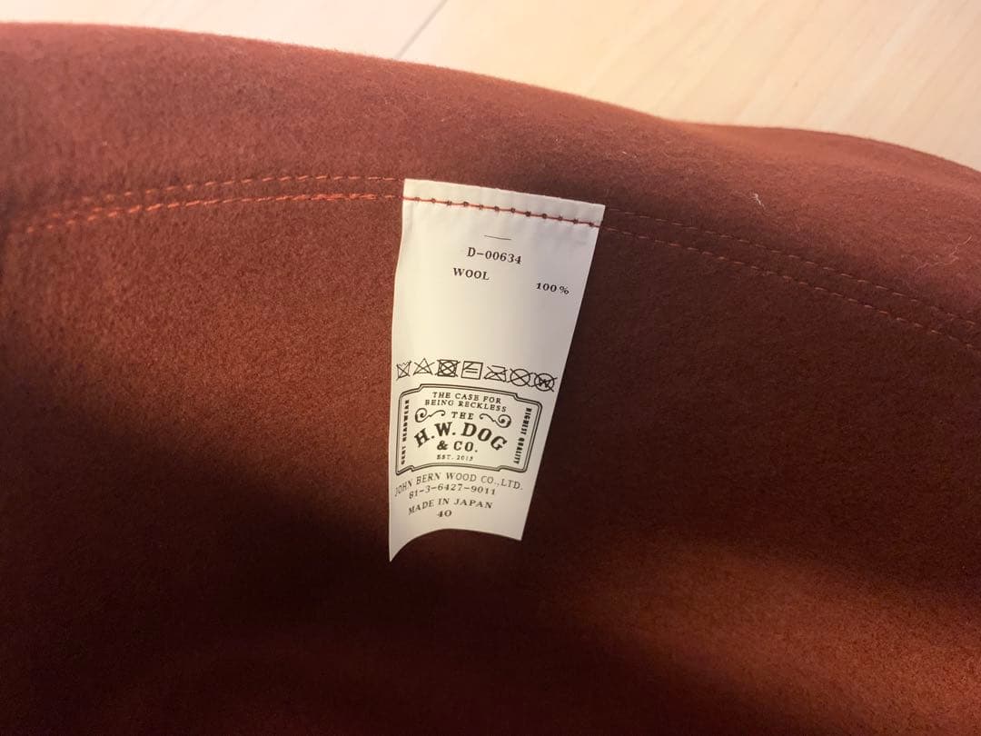 THE H.W.DOG&CO TRAVELERS HAT 40サイズ