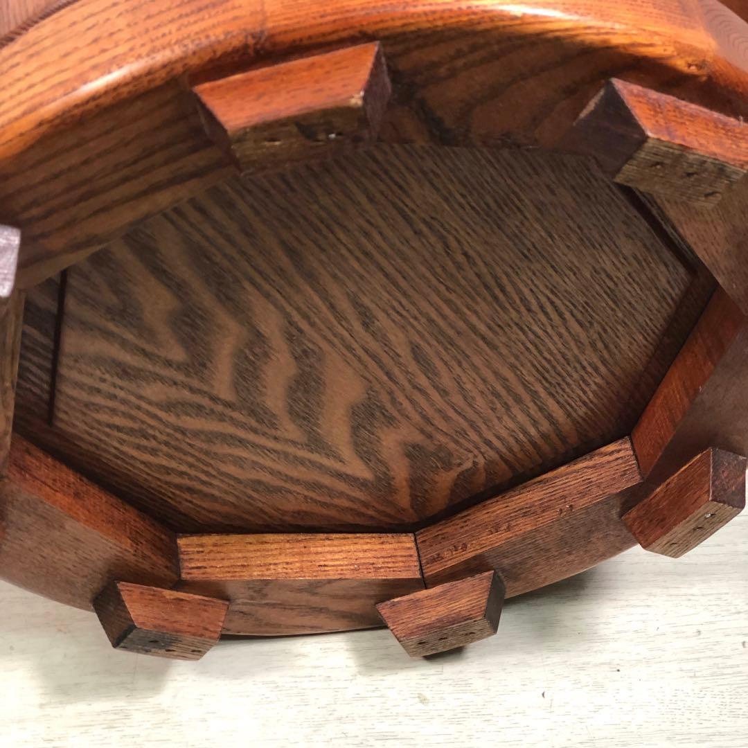 李朝家具　丸型テーブル　丸型チェスト　収納　小物入れ