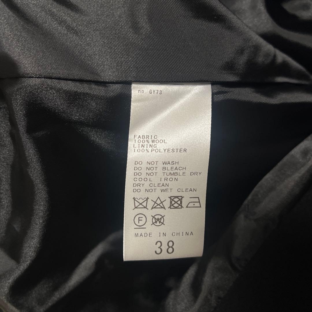 ジャーナルスタンダード　スーパー140ビーバーノーカラーショートコート　38