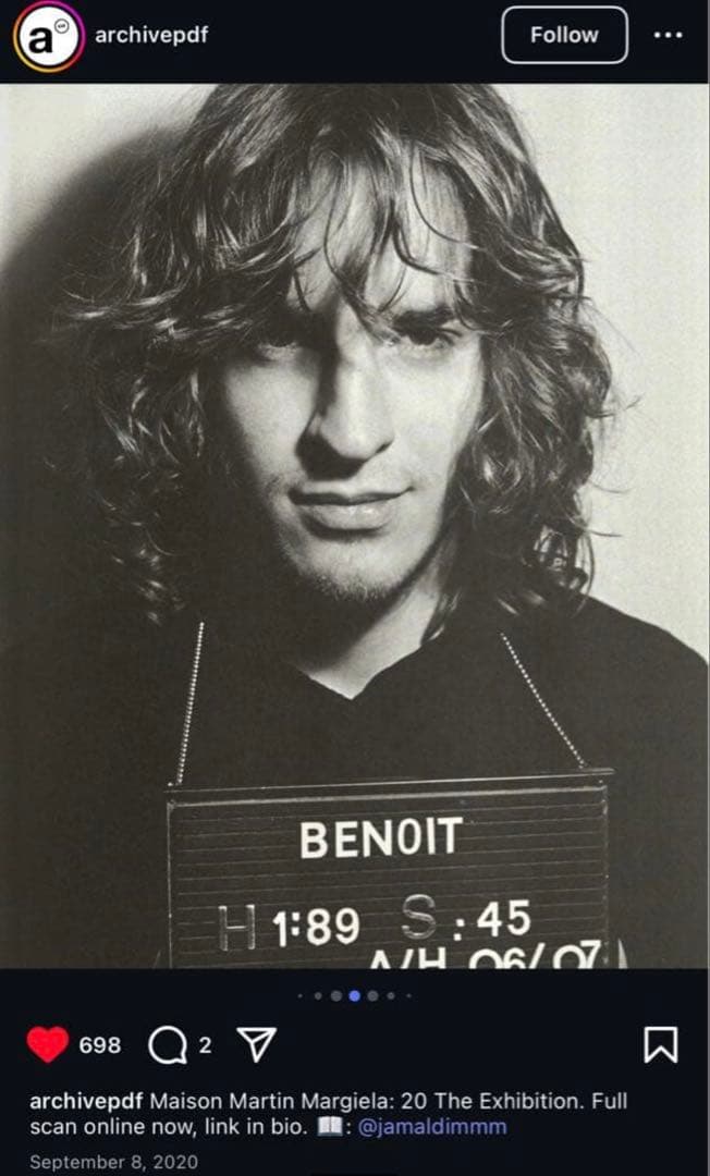 【希少】10ssマルジェラ \"Face Negative\" ロンT