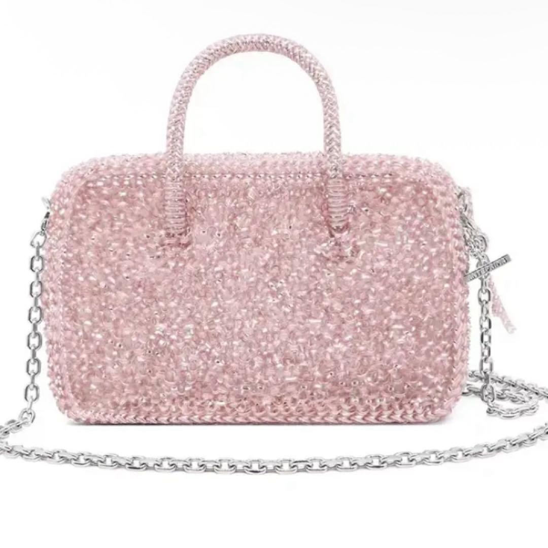 アンテプリマ ANTEPRIMA ボクシー　スモール　ワイヤーバッグ　ピンク