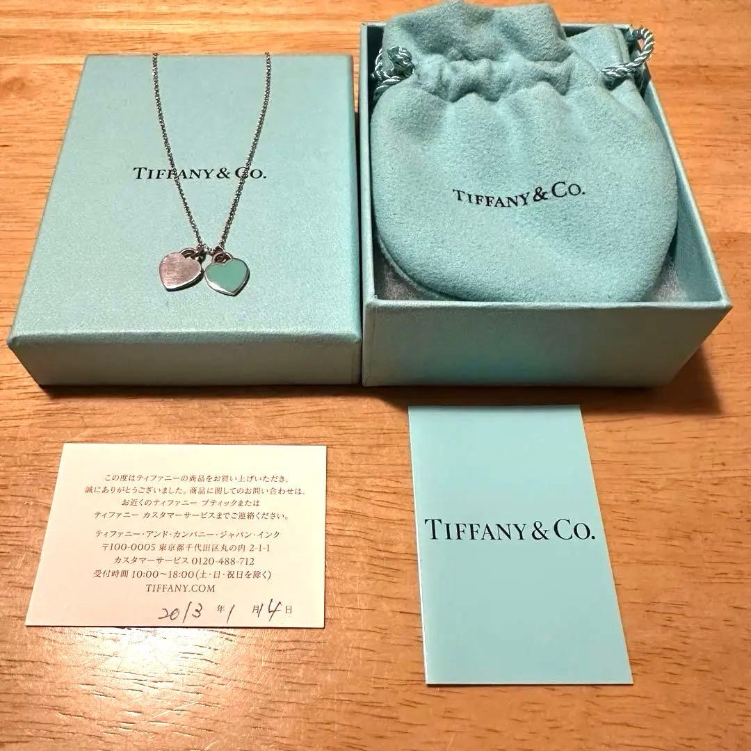 【美品】TIFFANY&Co. ティファニーリターントゥ ダブルハートSV925