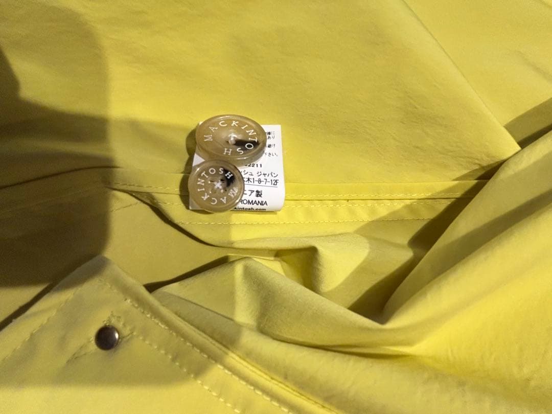 美品Macintosh イエロー　スプリングコート