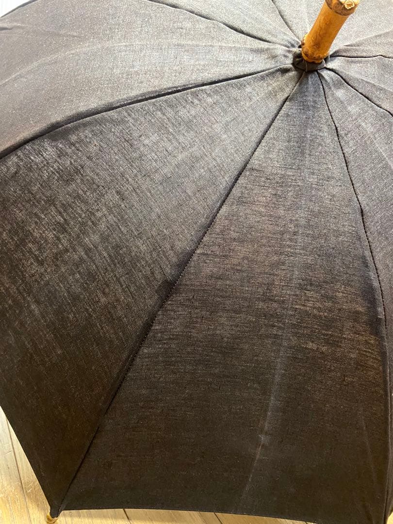 ツタエノヒガサ（長傘）麻：柿渋×泥染