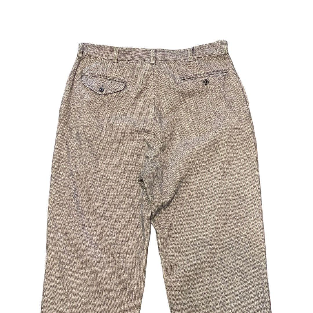 【W34 L29】90s ポロ・ラルフローレン ヘリンボーン コットンスラックス