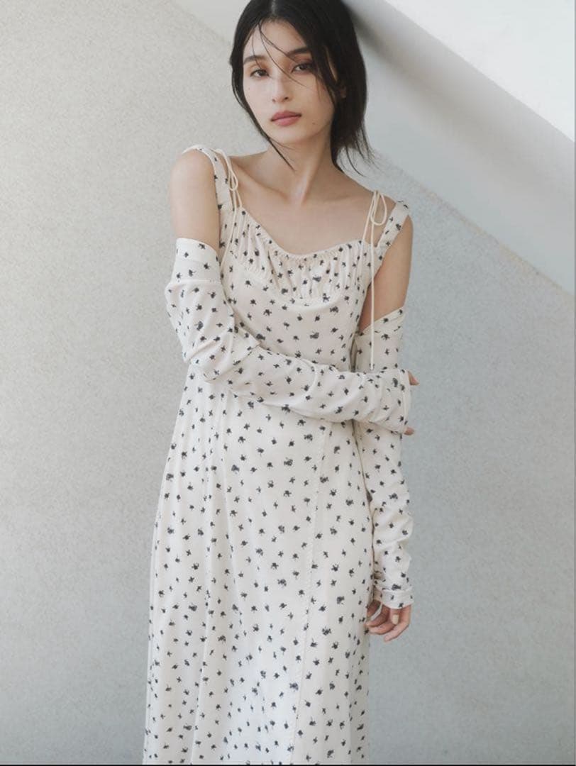 FRAY I.D フラワープリントボレロコンビキャミワンピース