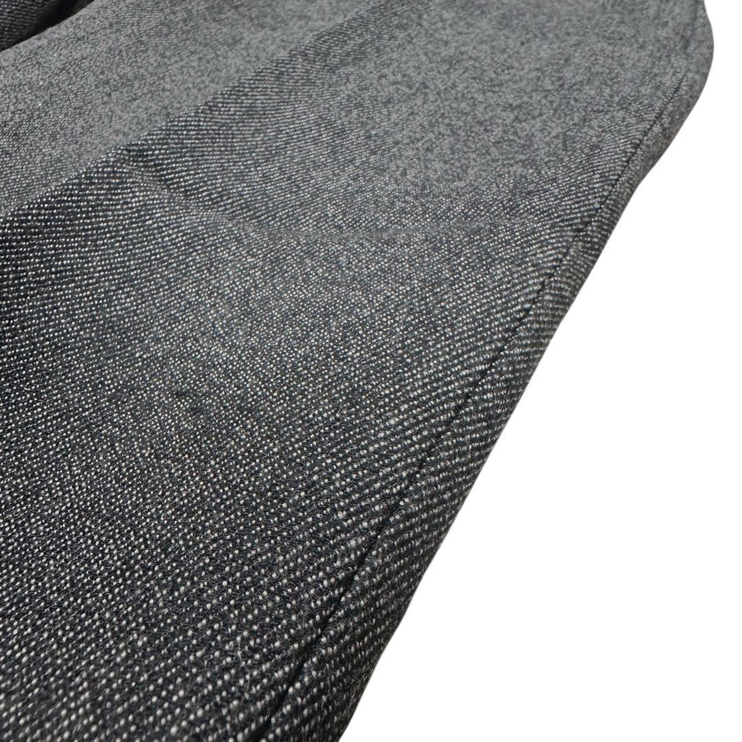 60s ブラックシャンブレー ワイドトラウザー レーヨンウールギャバ