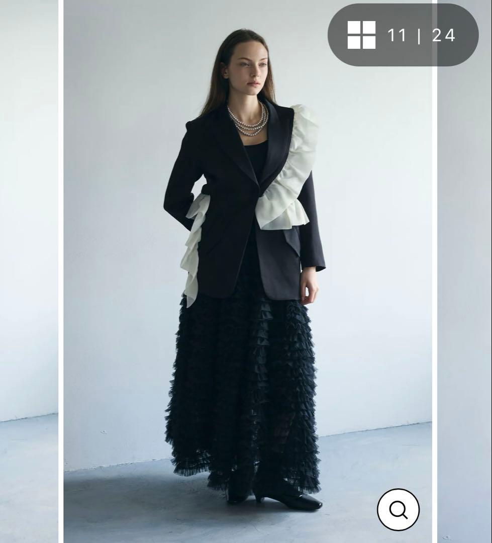 新品未使用 frene 2点アシメフリル ジャケット フリルスカート フラーネ