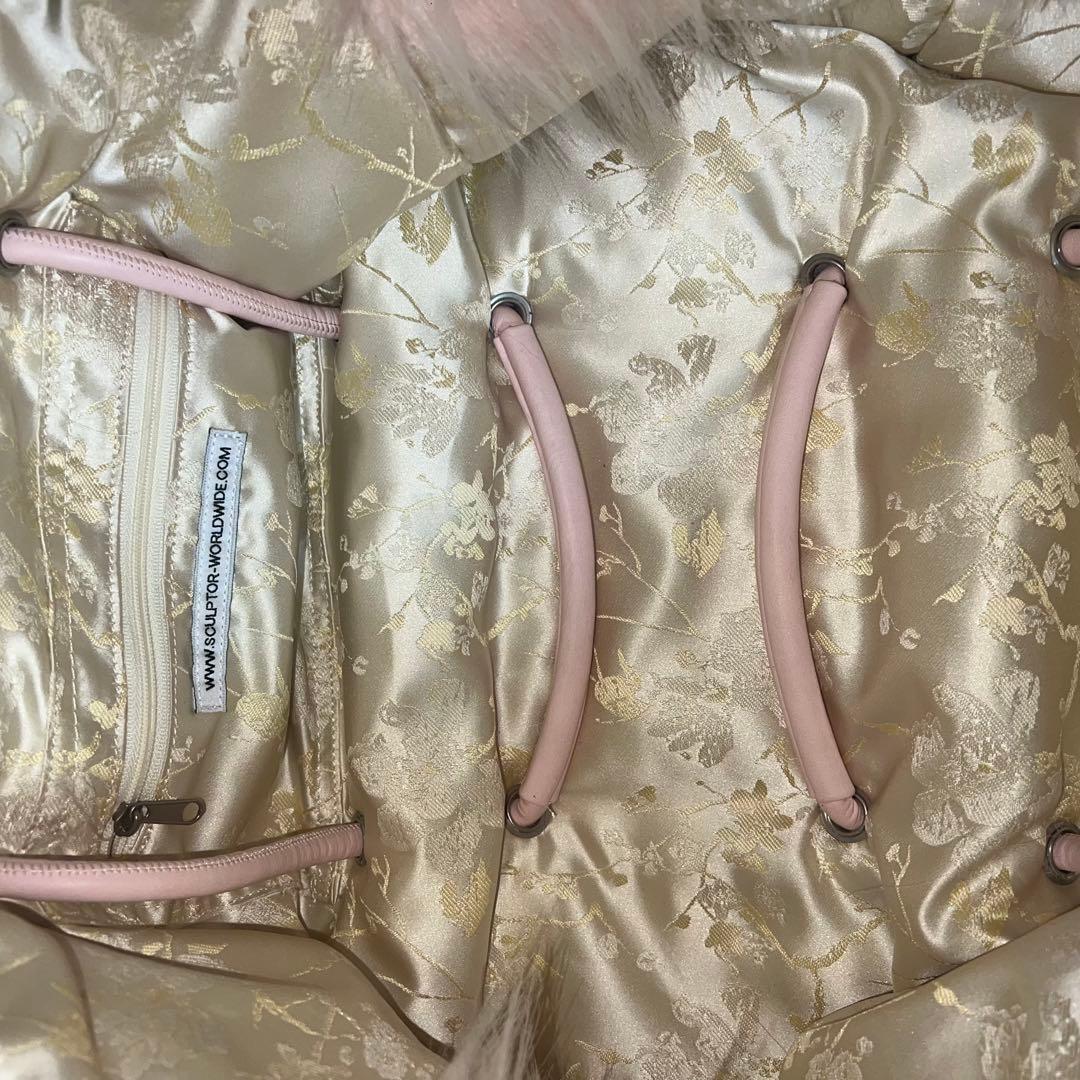 SCULPTOR Fluffy Slouchy Satin Bag ピンク