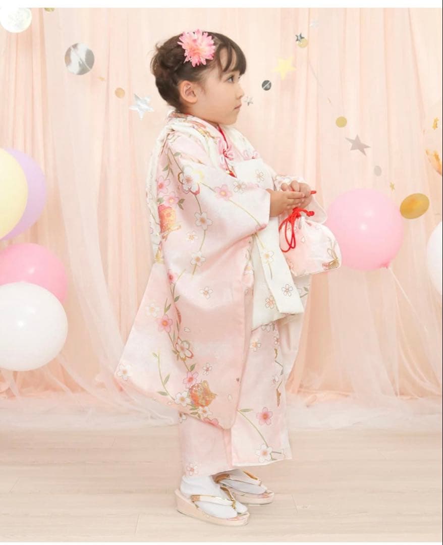 【新品未使用】七五三　3歳　女の子　着物フルセット