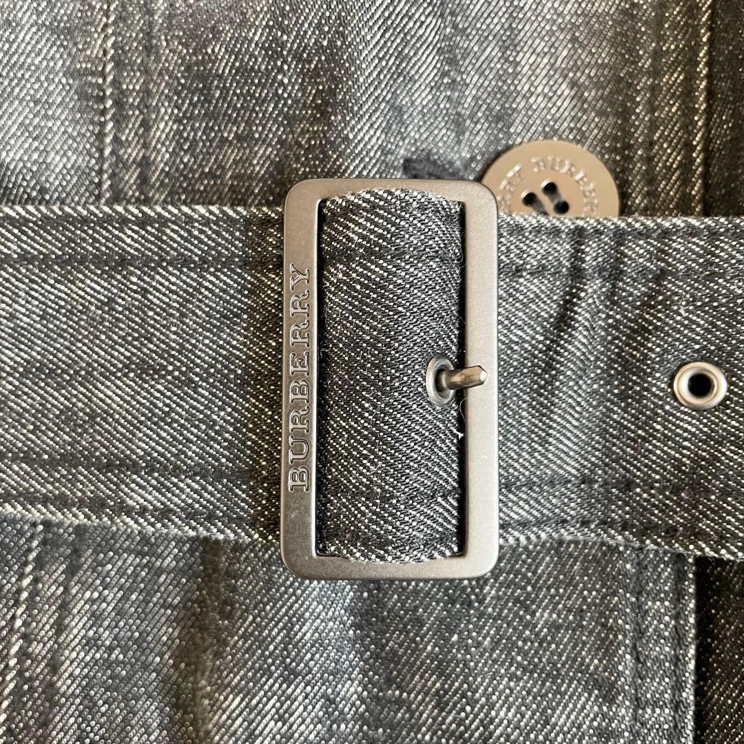 美品　バーバリーロンドン　デニム　ステンカラーコート　ライナー　ノバチェック　L