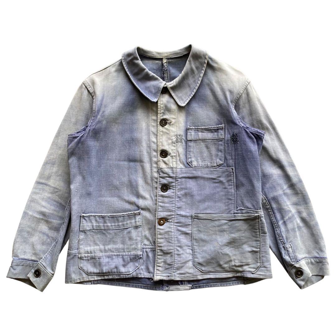 40〜50s フレンチ ヴィンテージ カバーオール モールスキンジャケット ボロ