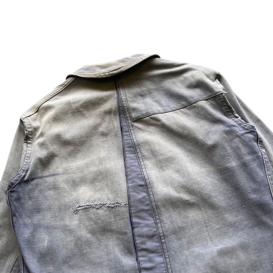 40〜50s フレンチ ヴィンテージ カバーオール モールスキンジャケット ボロ