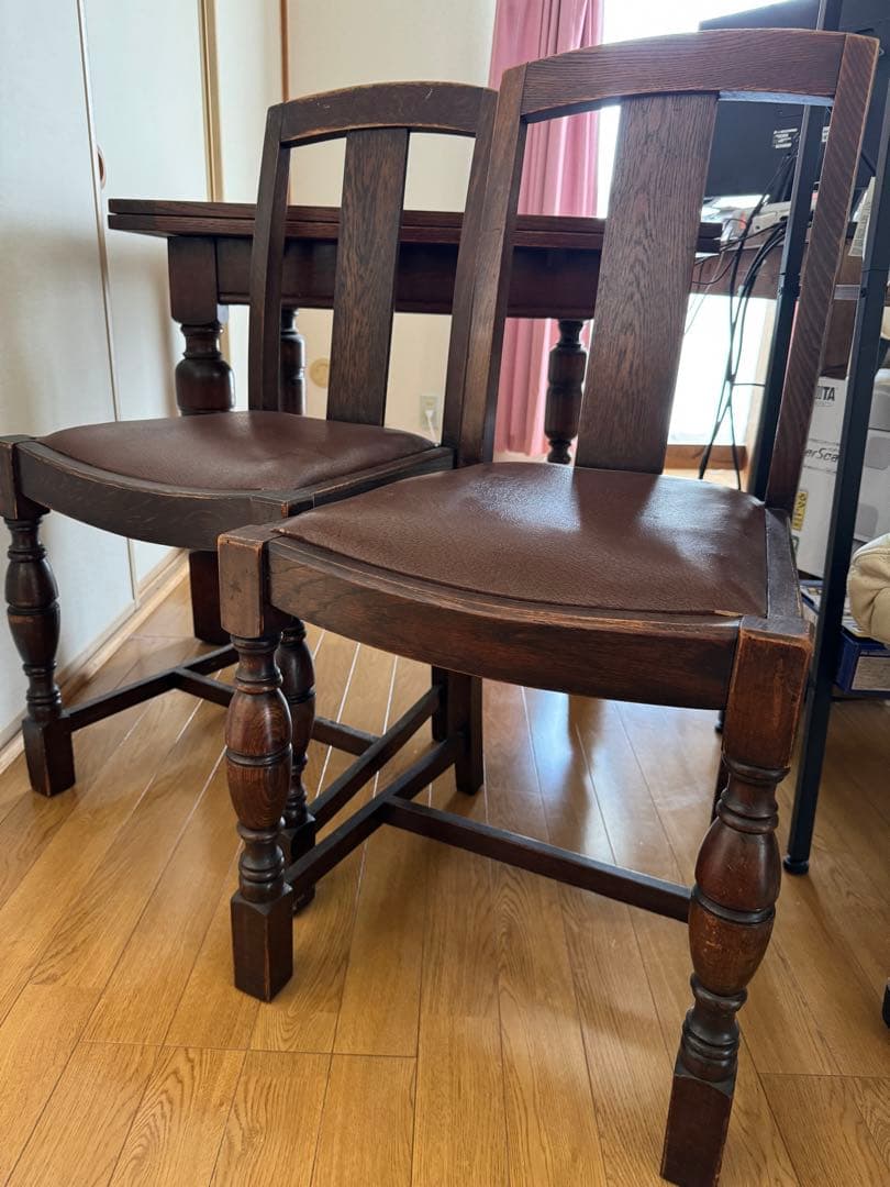 ④1脚/4脚 イギリス アンティーク 家具 ダイニング チェア 椅子