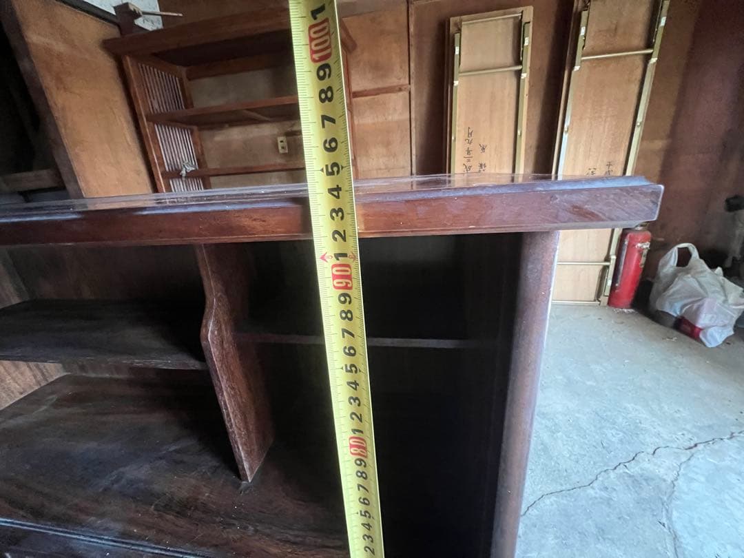 木製キャビネット ダークブラウン