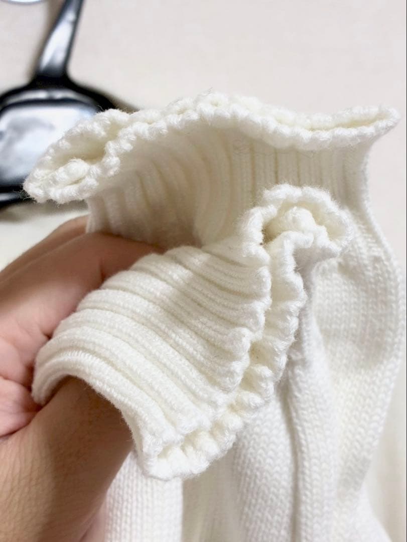 m726◆Max Mara◆白◆ジップフード付パーカー◆日本製◆綿100%◆S