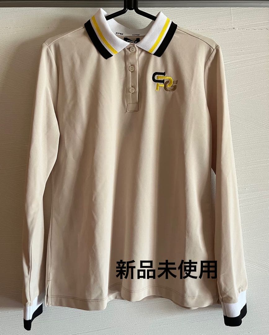 【新品未使用】タグ付きCPG 長袖ポロシャツ ベージュ サイズ3 ゴルフウェア