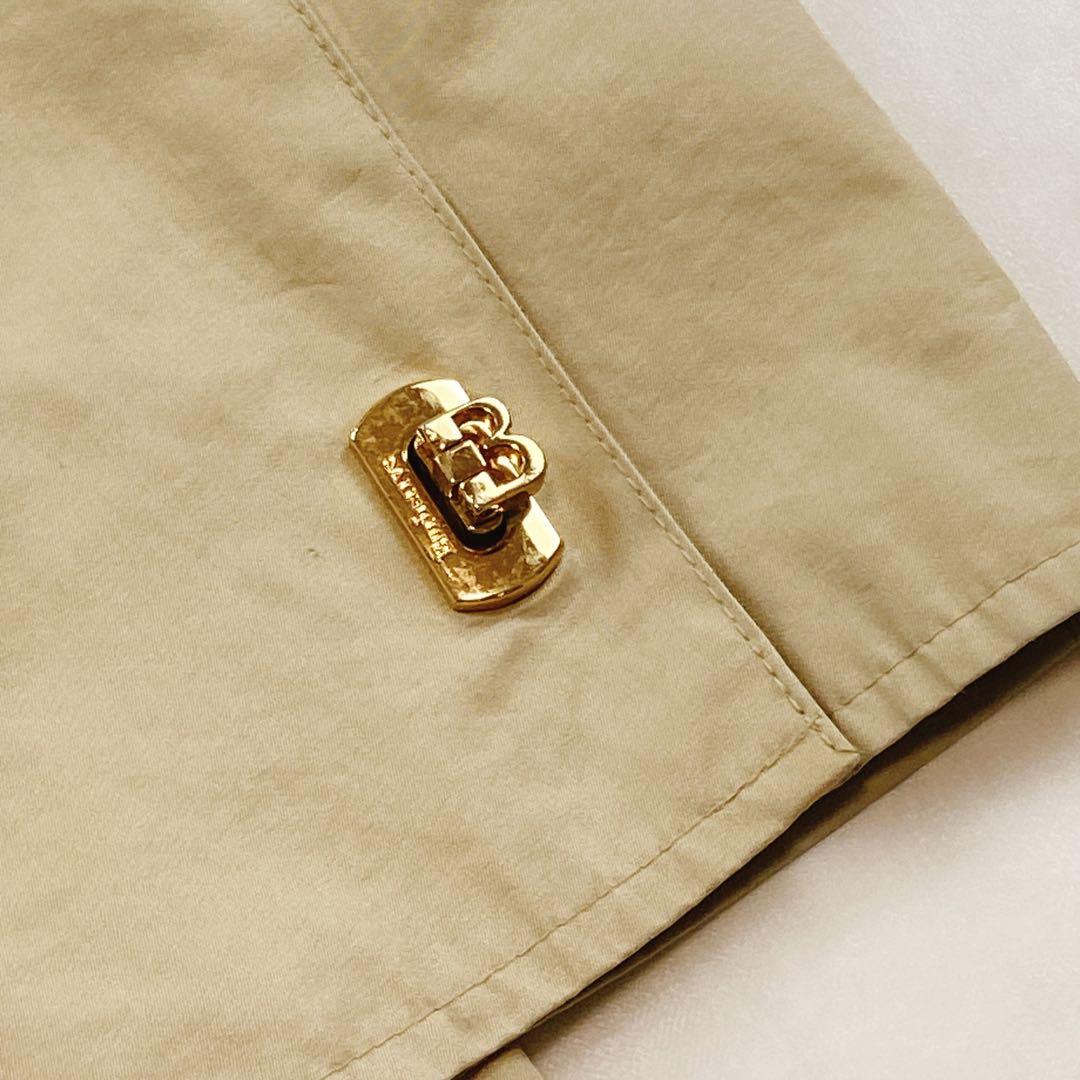 貴重 レア ゴールド金具 バーバリーロンドン スカーフ柄 ステンカラーコート