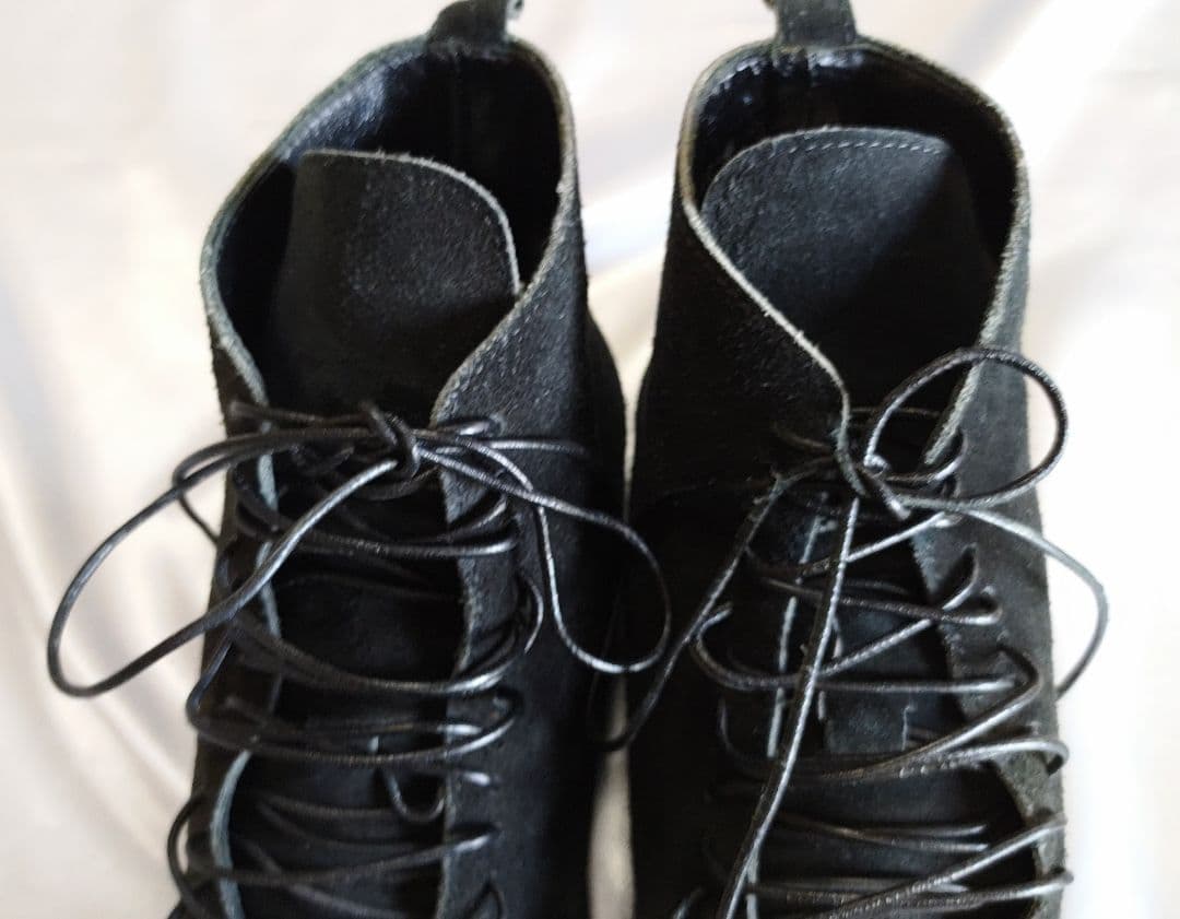 コムデギャルソン 黒 スエード ハイカットブーツ ２３．５cm 【保存袋付き】