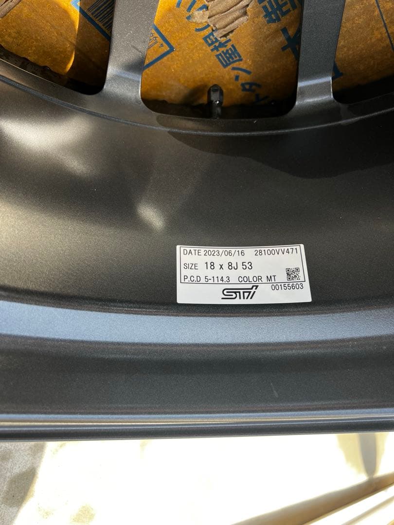 STI パフォーマンスホイール　マットガンブラック　4本セット　スバル　RAYS