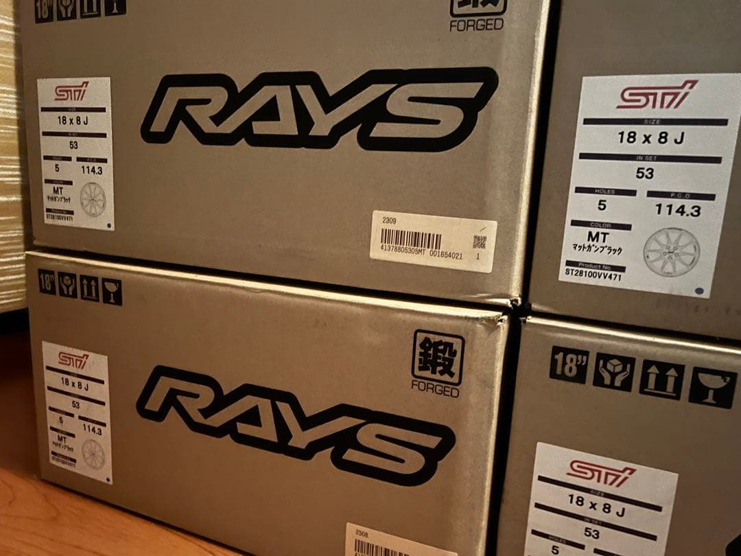 STI パフォーマンスホイール　マットガンブラック　4本セット　スバル　RAYS