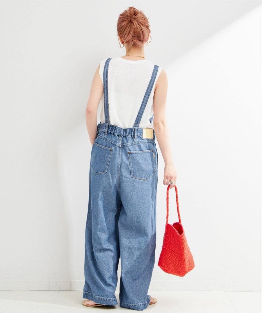 B.C STOCKデュジュールDU JOUR Vネック デニムサロペットroku