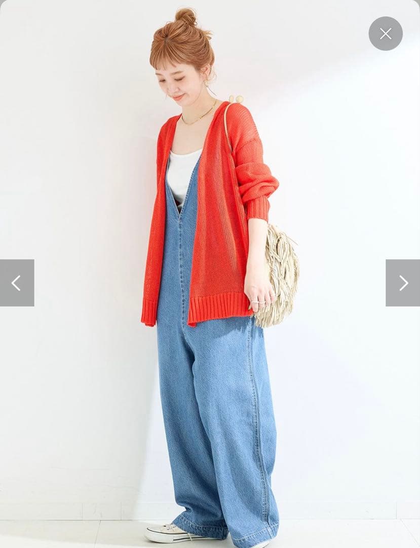 B.C STOCKデュジュールDU JOUR Vネック デニムサロペットroku