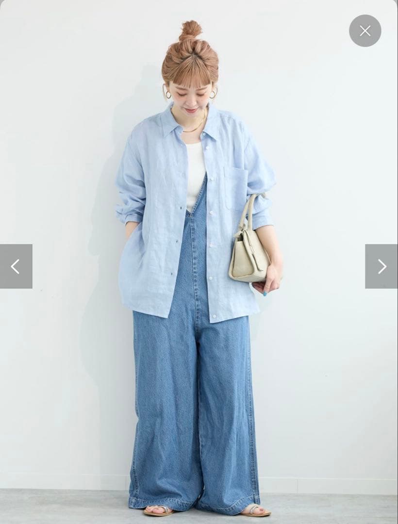 B.C STOCKデュジュールDU JOUR Vネック デニムサロペットroku