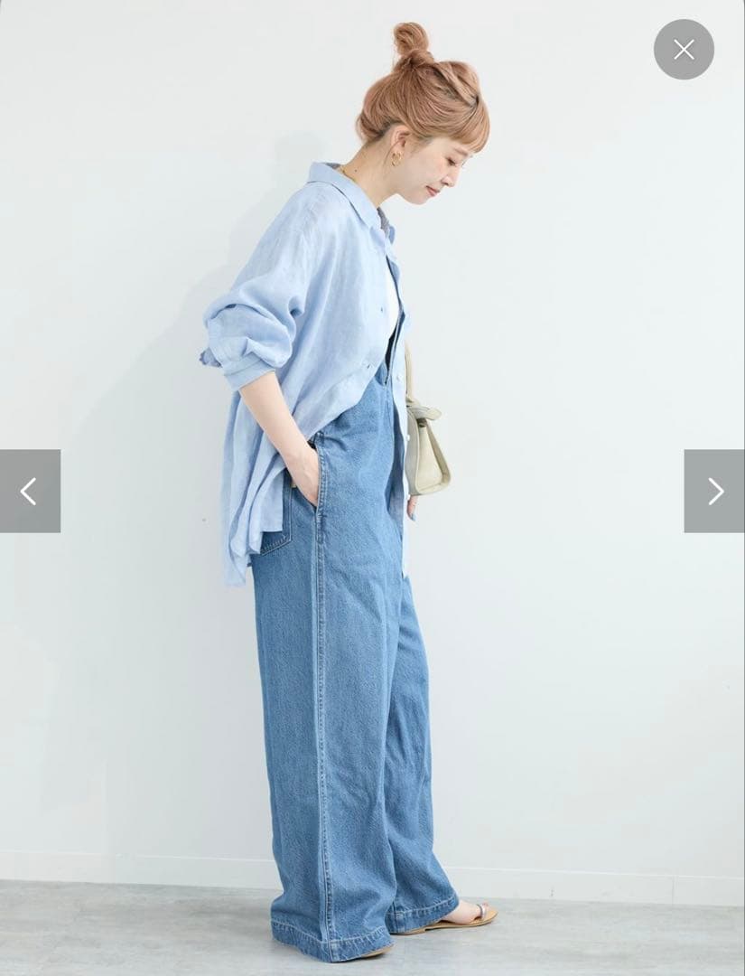 B.C STOCKデュジュールDU JOUR Vネック デニムサロペットroku