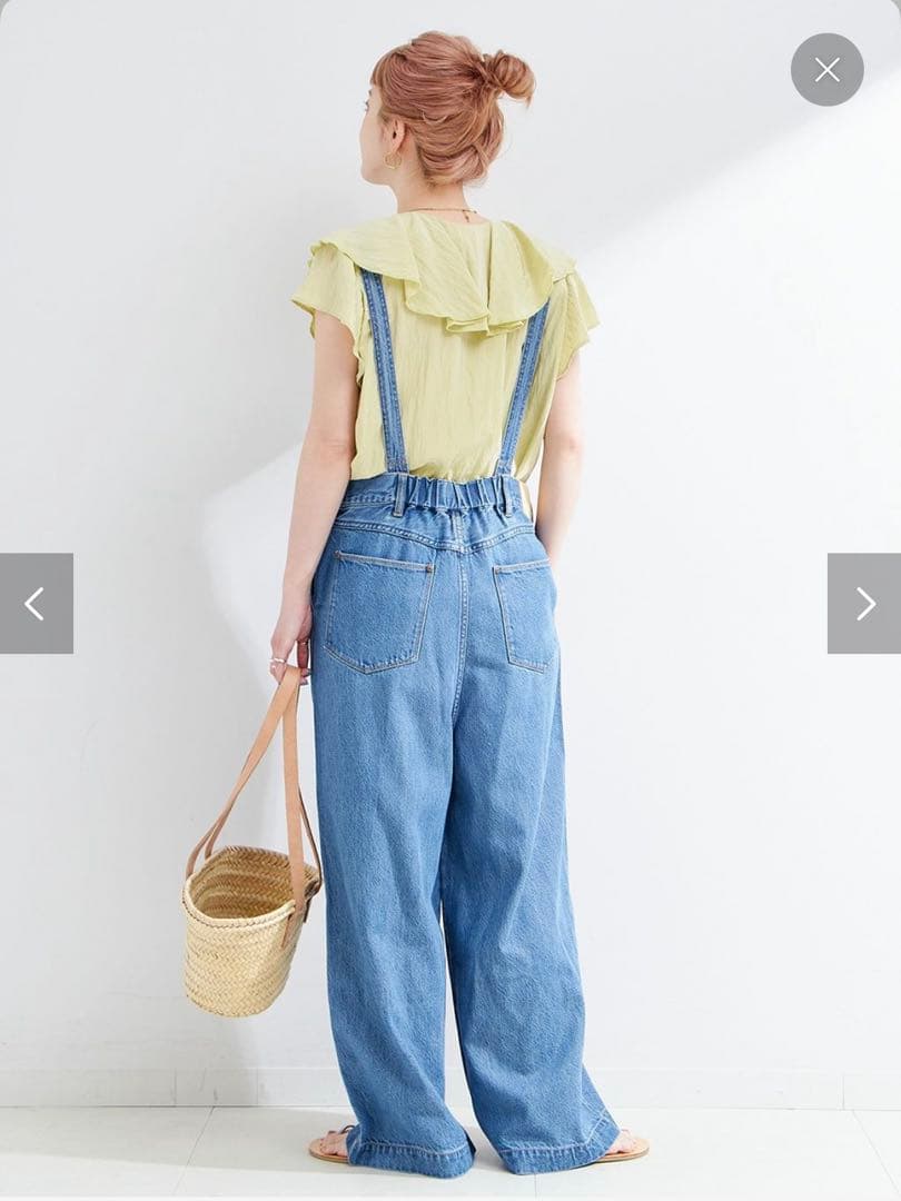 B.C STOCKデュジュールDU JOUR Vネック デニムサロペットroku