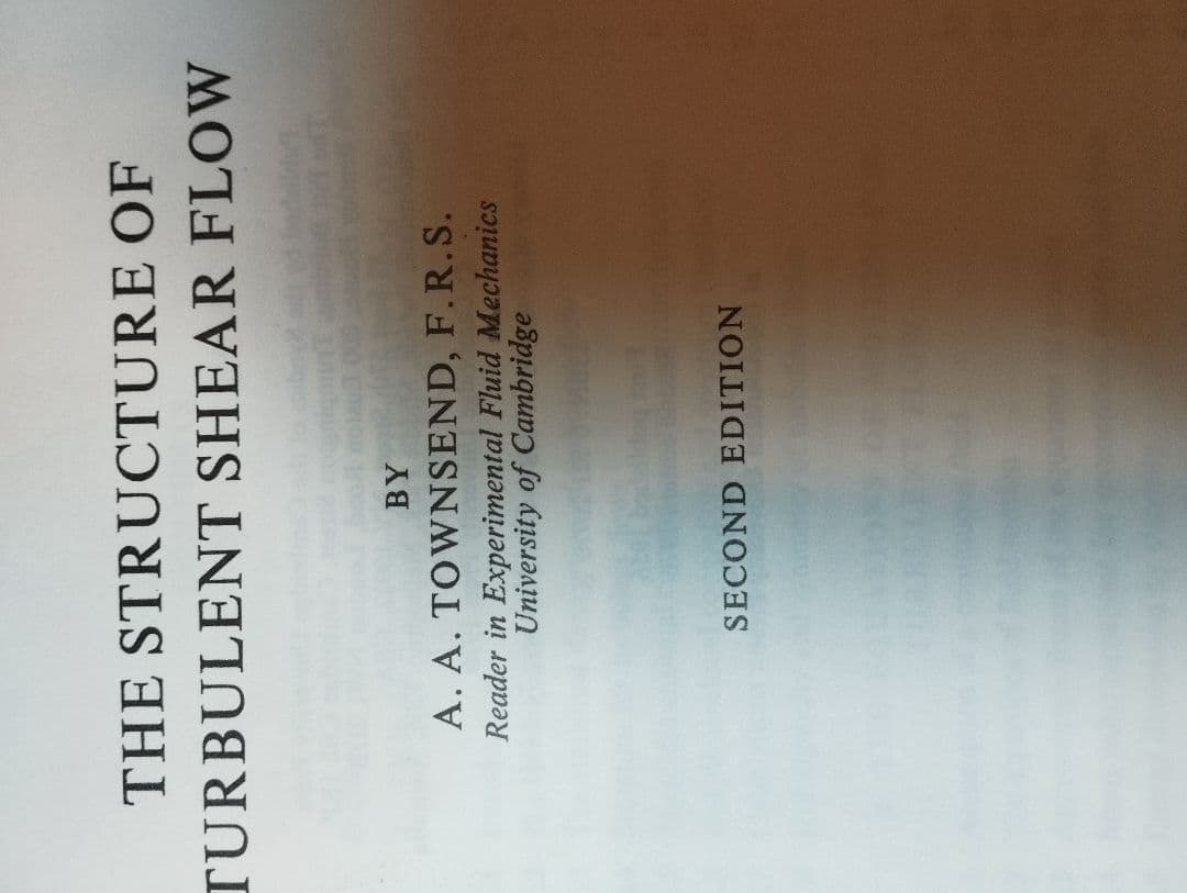 洋書 The Structure of Turbulent Shear Flow