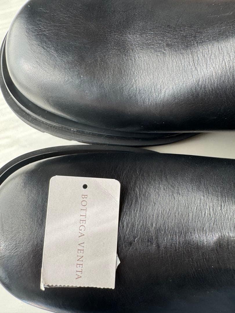 ブラックレザー サイドゴアブーツ