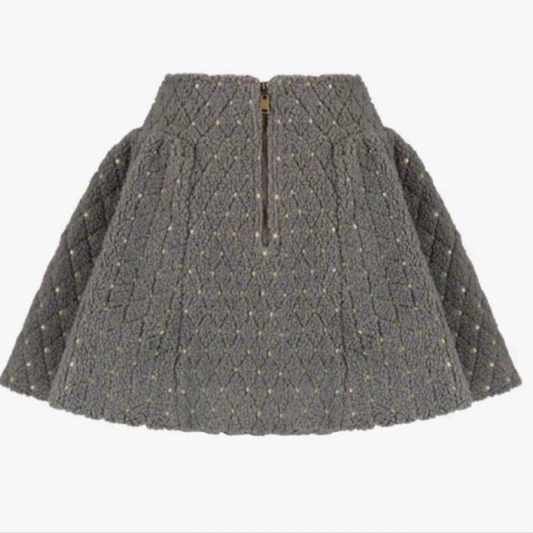 bibiy. ODETTE BOA PLEATED SKIRT 　ミニ　S