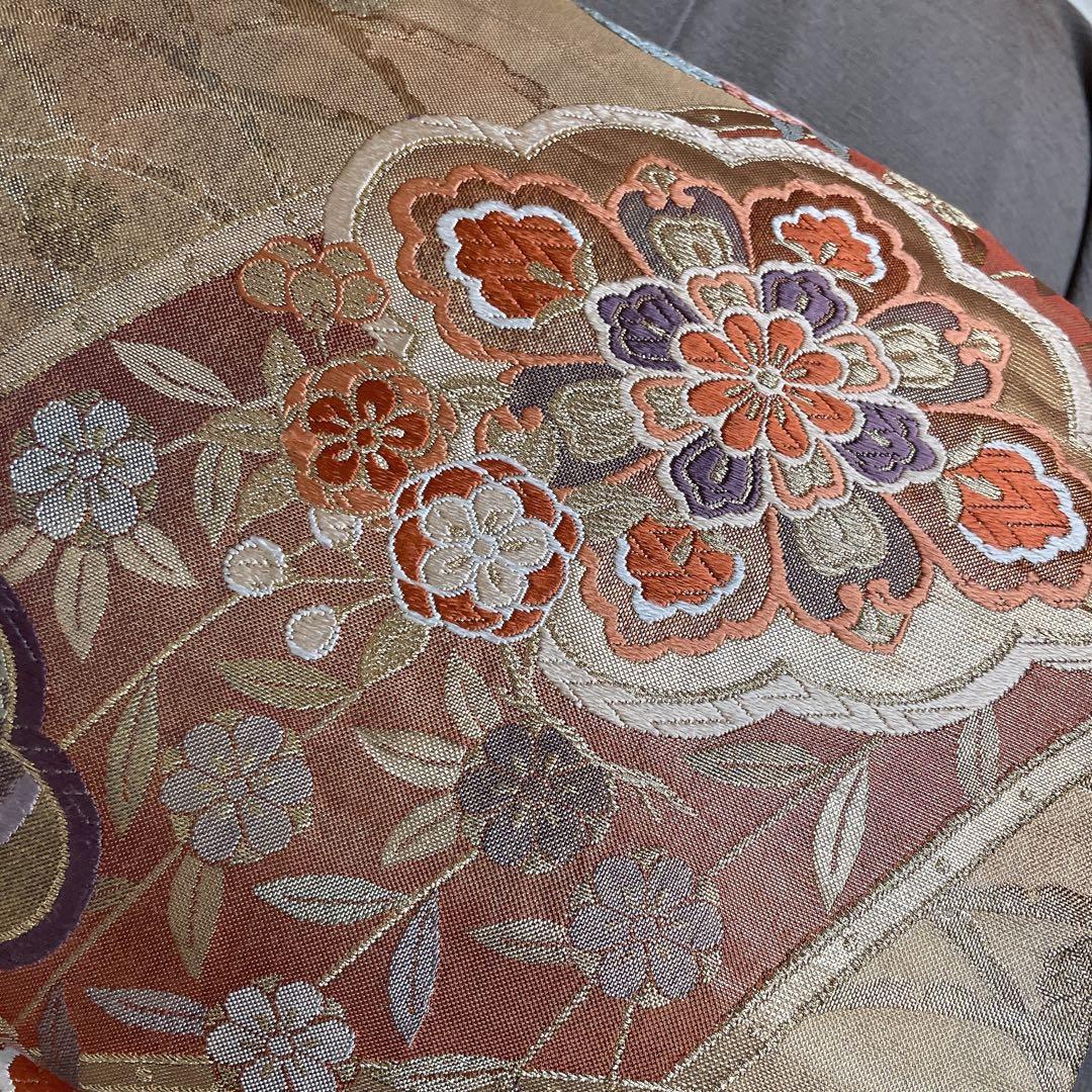 訪問着　フルセット　桐　桐の花　金駒刺繍　金彩加工　パールトーン加工　着物　H1