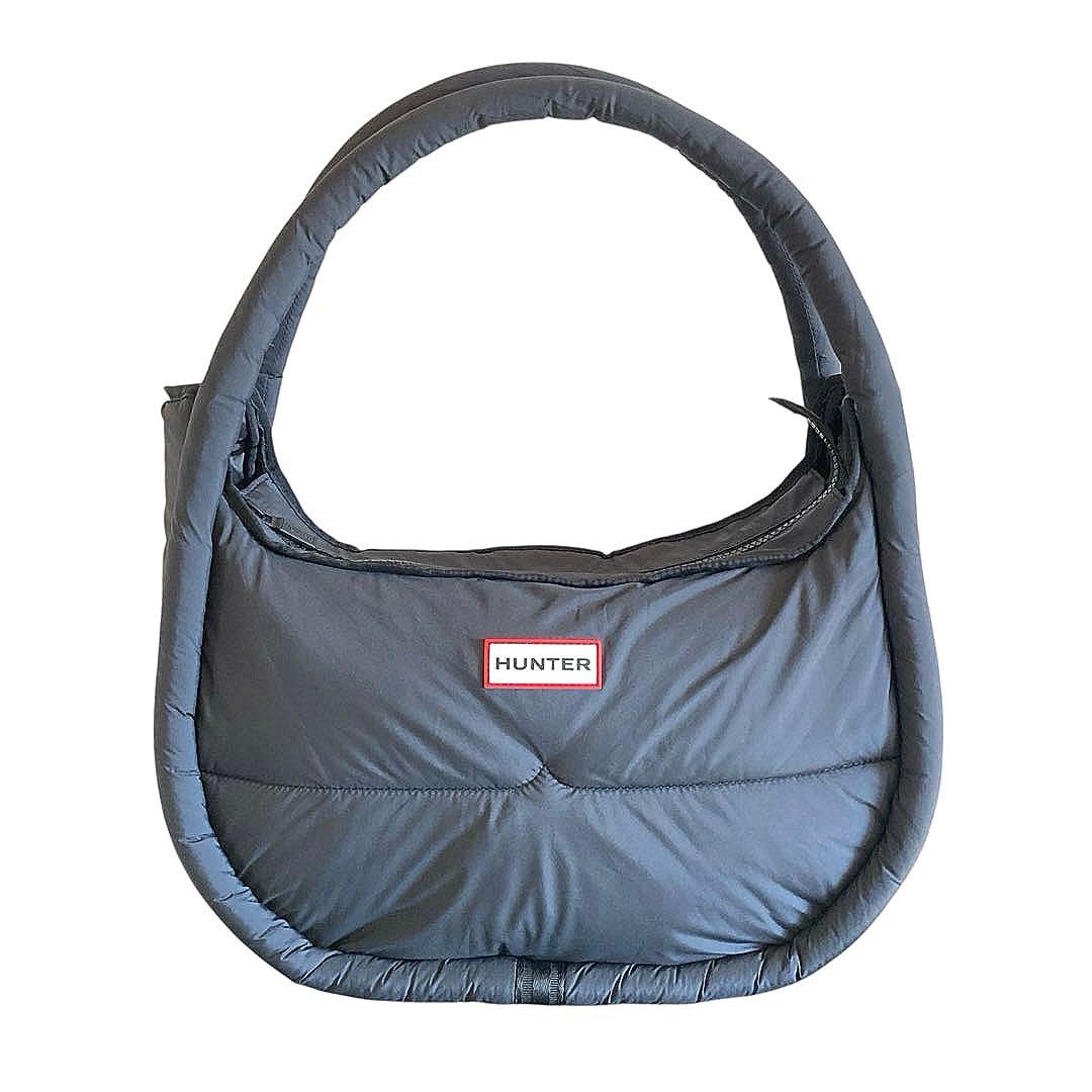 【極美品】HUNTER ハンター フレイムド パファー ラージ ホーボー 肩掛け
