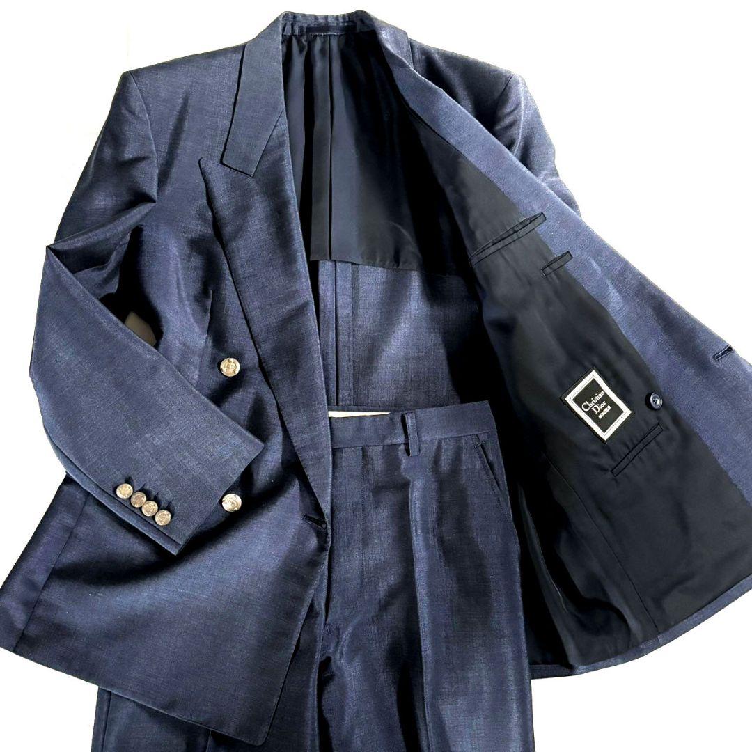 クリスチャン・ディオール ムッシュ メンズ ヴィンテージスーツ ネイビー A5