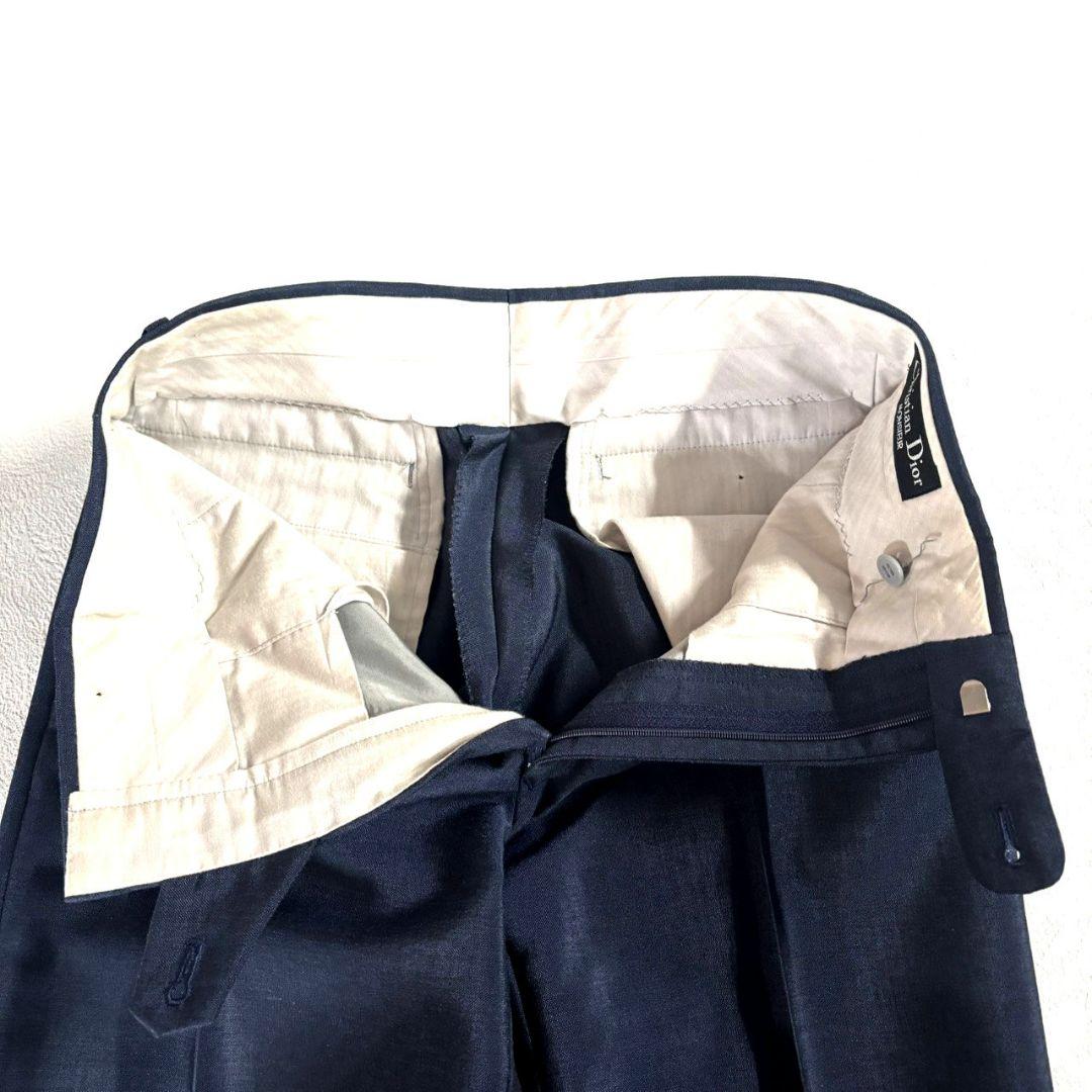 クリスチャン・ディオール ムッシュ メンズ ヴィンテージスーツ ネイビー A5