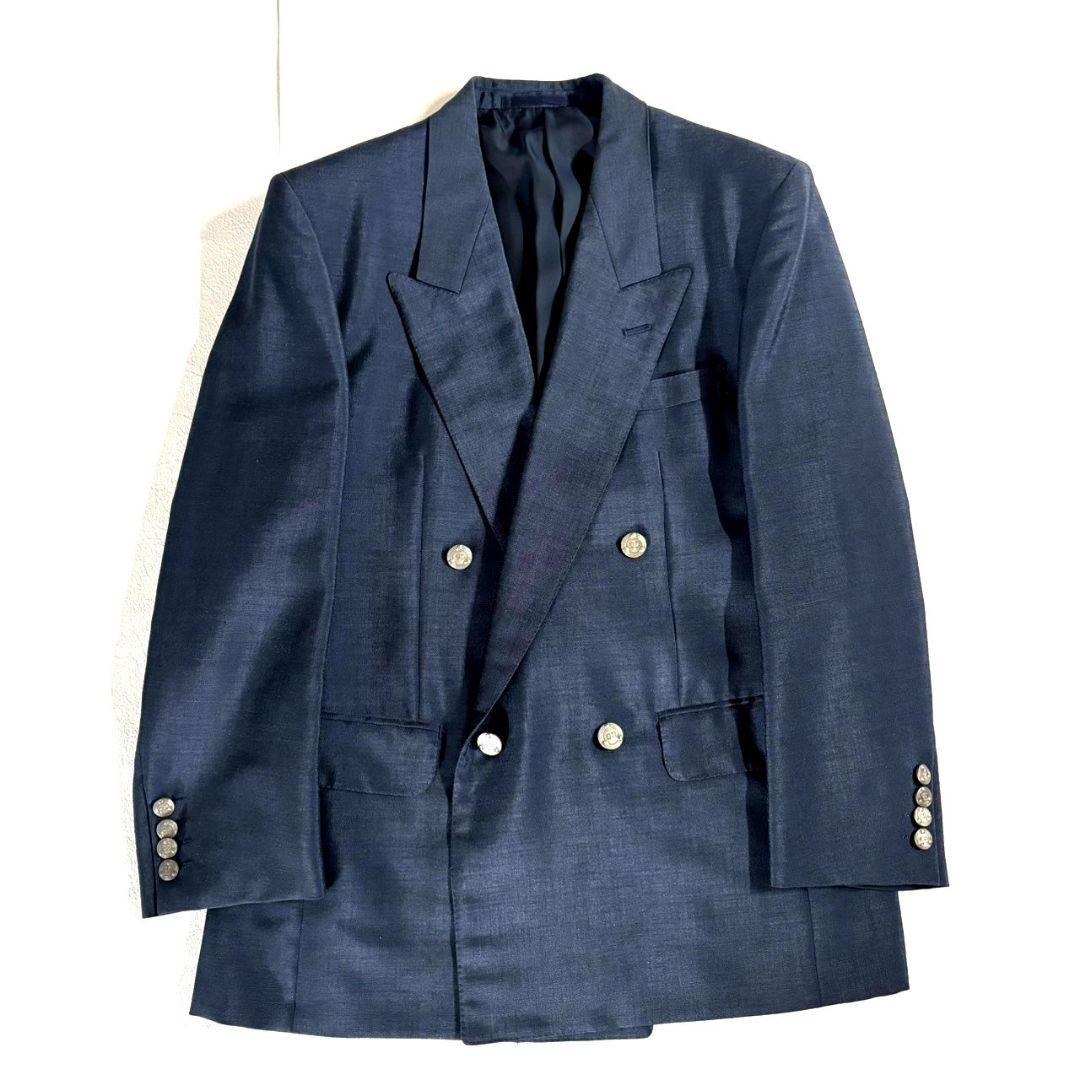 クリスチャン・ディオール ムッシュ メンズ ヴィンテージスーツ ネイビー A5