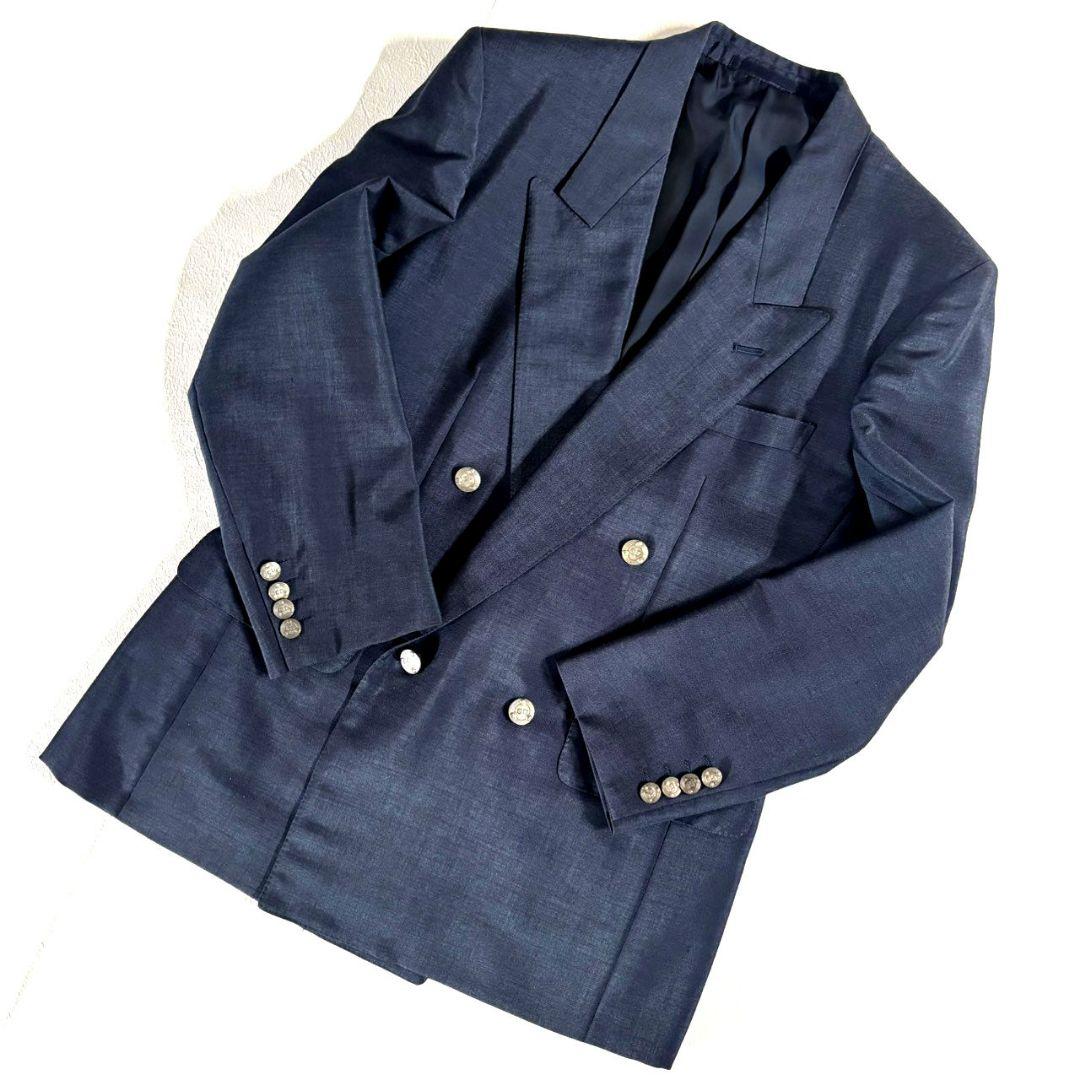 クリスチャン・ディオール ムッシュ メンズ ヴィンテージスーツ ネイビー A5