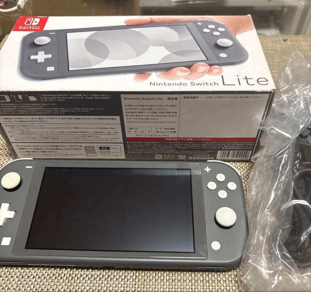 Nintendo Switch Lite 本体 グレー スティック不良