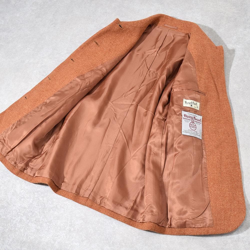 90s 初期 マーガレットハウエル × ハリスツイード ジャケット オレンジ Ⅱ