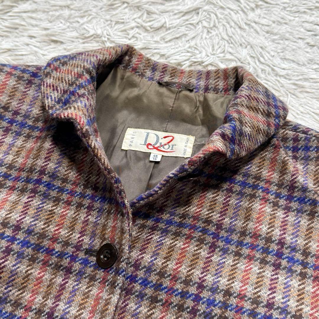 美品 vintage Dior ツイード ウールジャケット 千鳥柄
