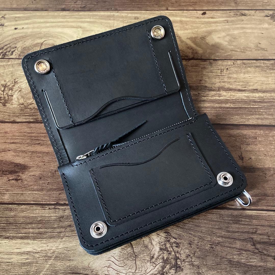 【お札を折らずに収納】COW CRUSTトラッカーウォレット150（ミドル）3層