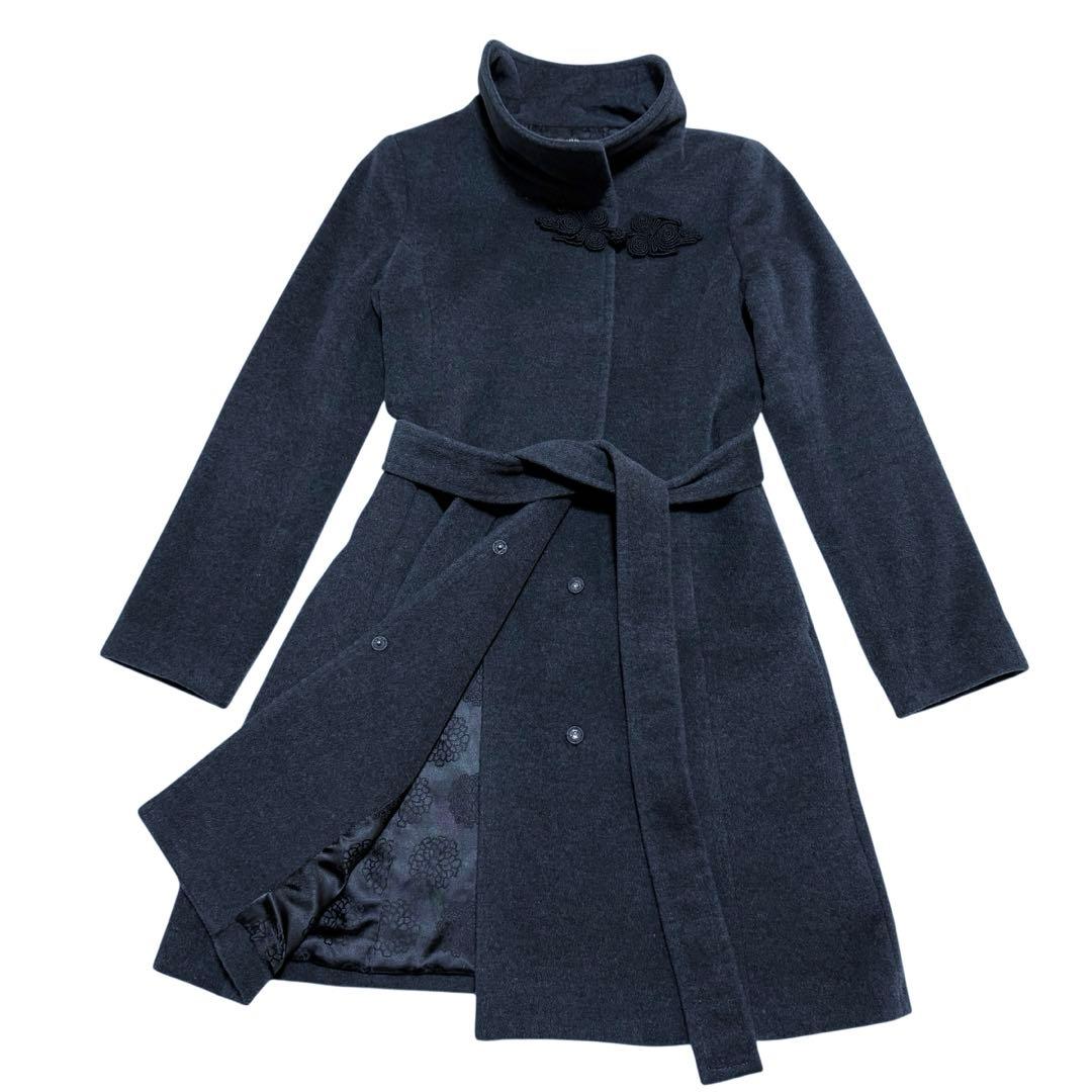 美品 VIVIENNE TAM アンゴラコート スタンドカラー