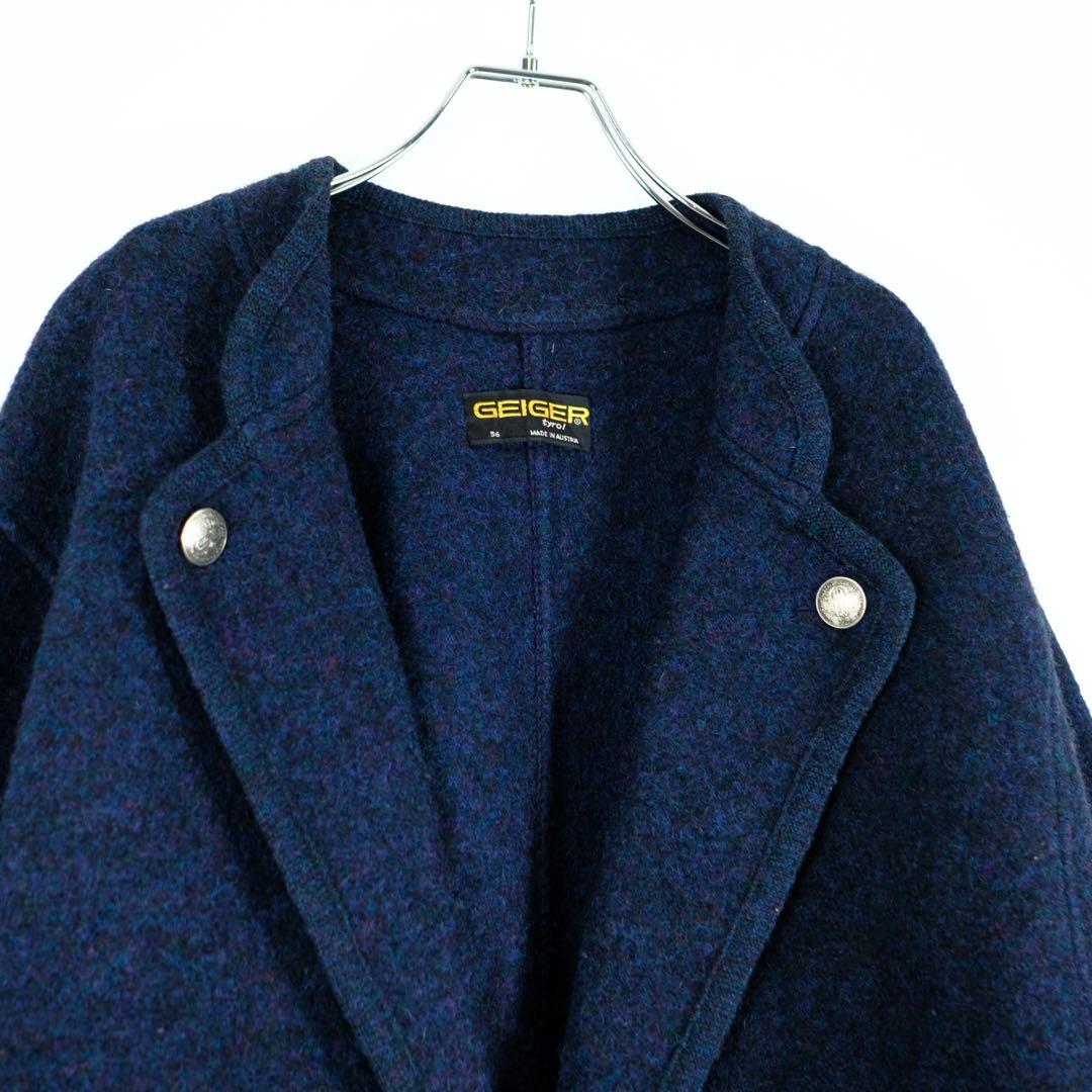 オーストリア製  ガイガー 圧縮ウール チロリアンジャケット 紺